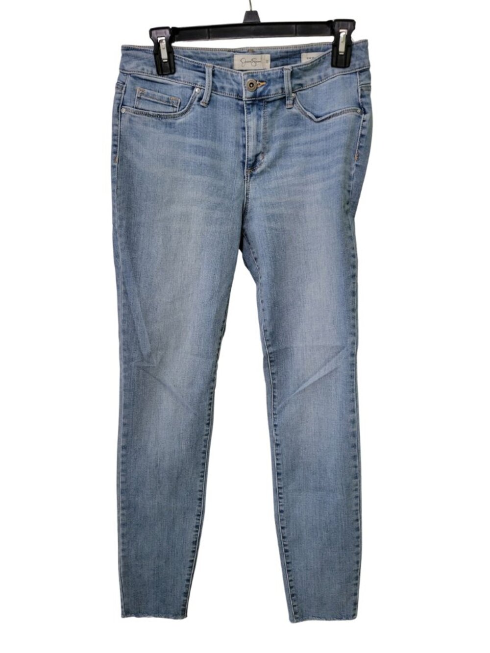 Jessica Simpson 'Kiss Me' Super Skinny Jeans | Light Wash Raw Hem - Size 29